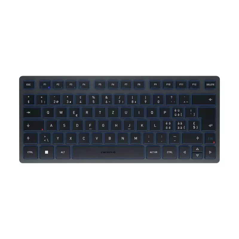 Bluetooth Keyboard CHERRY KW 7100 MINI BT QWERTZ Swiss Blue Wireless