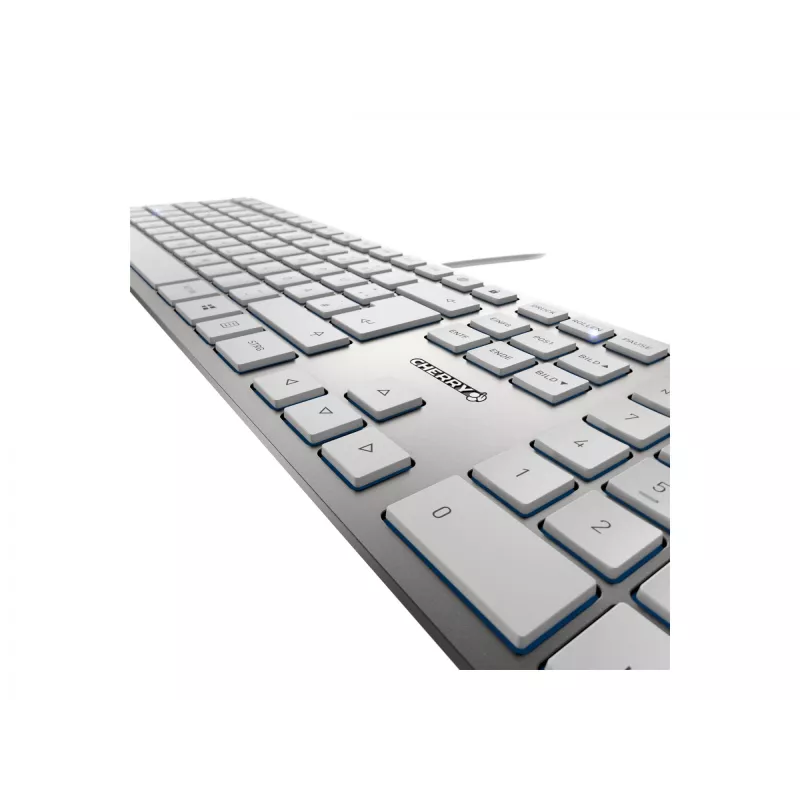 Keyboard CHERRY KC 6000 SLIM Universal USB QWERTZ German Silver
