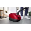Vacuum cleaner Bosch BGB 41RD3H — 600 W, 4 L dust bag, HEPA filter, 11 m radius, telescopic tube, red