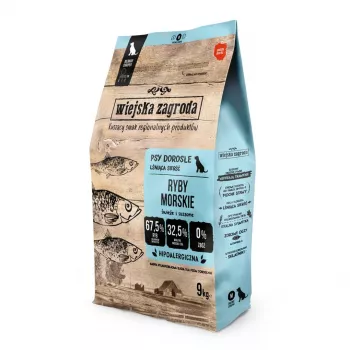 Dry dog food wiejskazagroda Sea Fish Crunchy M 9 kg — Adult maintenance, fish flavor, 32% protein, 21% fat