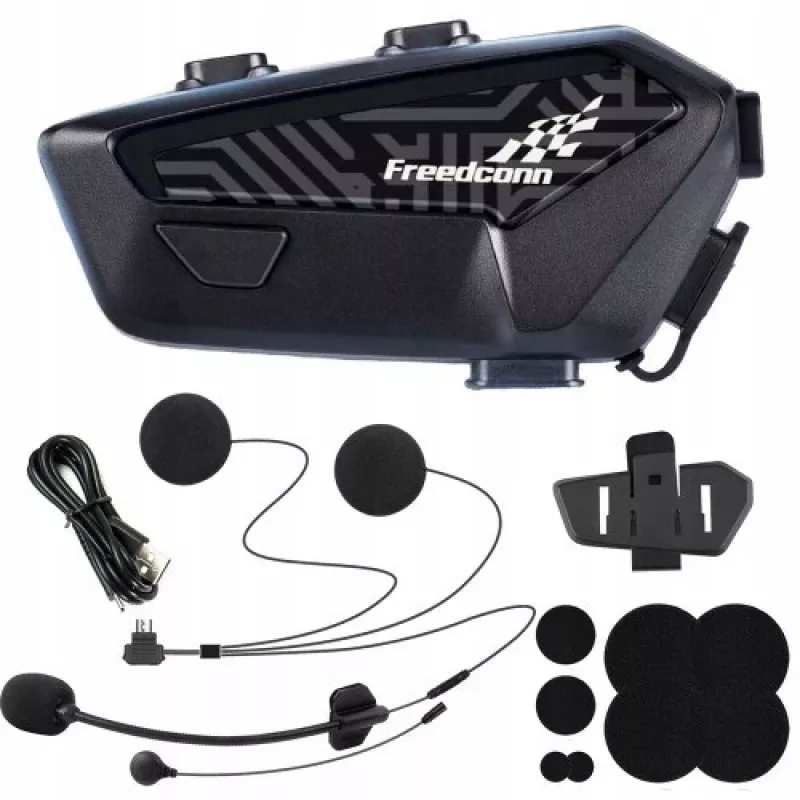FreedConn F1 Plus V2 EU BT 5.4+EDR motorcycle intercom, range up to 500 m, SPEAKS POLISH