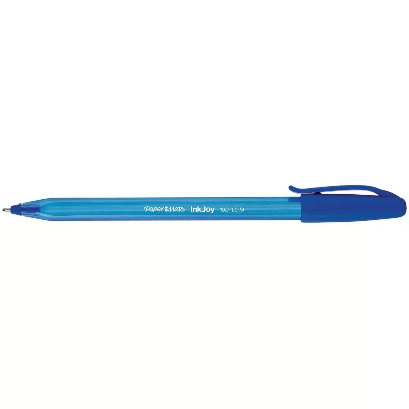 PAPER MATE Ballpoint Pen InkJoy 100 Cap 8 pc(s) M Blue