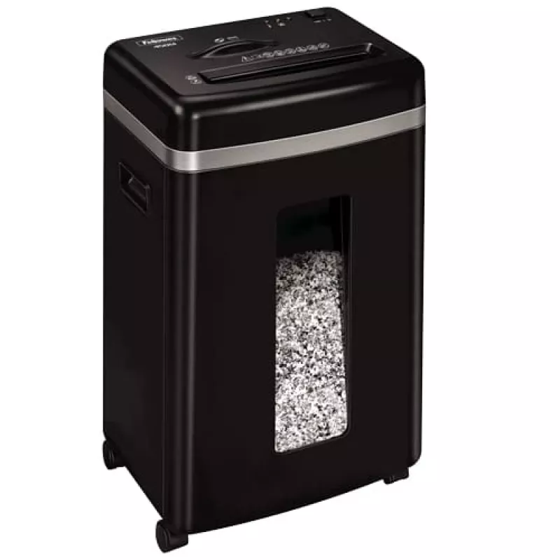 Paper shredder Fellowes Powershred 450M Micro-cut, 9-sheet capacity, 2 x 12 mm, 22 L bin, black