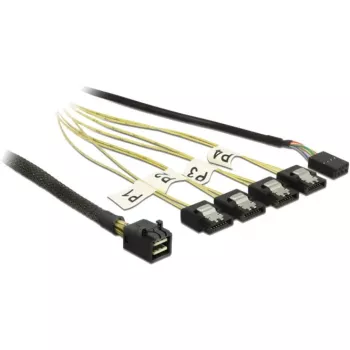 Cable DeLOCK Mini SAS HD SFF-8643 to 4xSATA 7p 1m