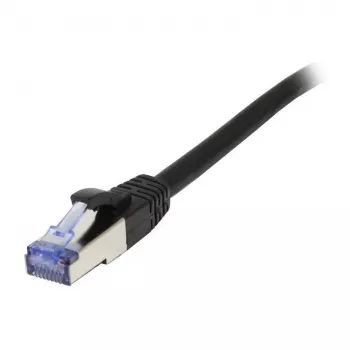 Patch cable RJ45 - CAT6A 500Mhz - 0.5m - black - S-STP(S/FTP) - AWG26 - LSZH - Synergy 21