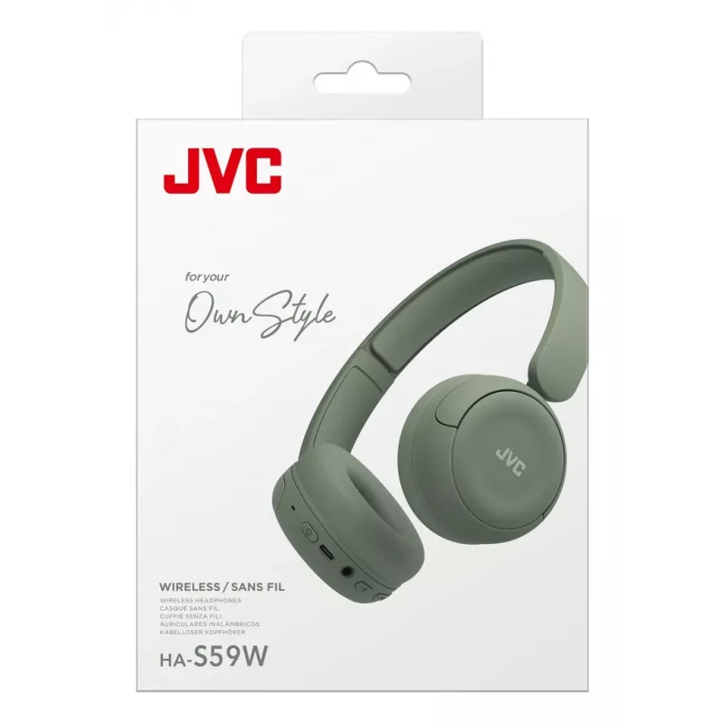 JVC HA-S59W Headset Wired & Wireless Head-band Music/Everyday USB Type-C Bluetooth Green
