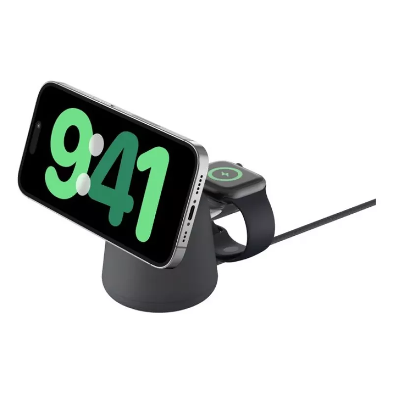 Wireless charger Belkin WIZ027VFH36 2‑in‑1 magnetic Qi2 15W for iPhone and Apple Watch