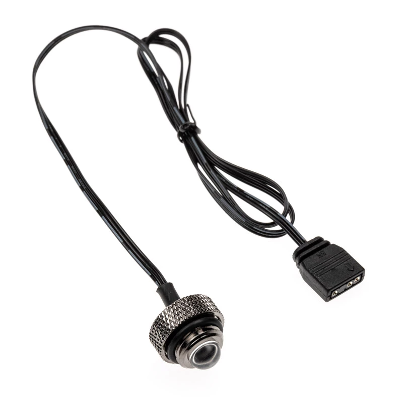 XSPC ARGB LED plug G1/4 5V 3-pin, black/chrome