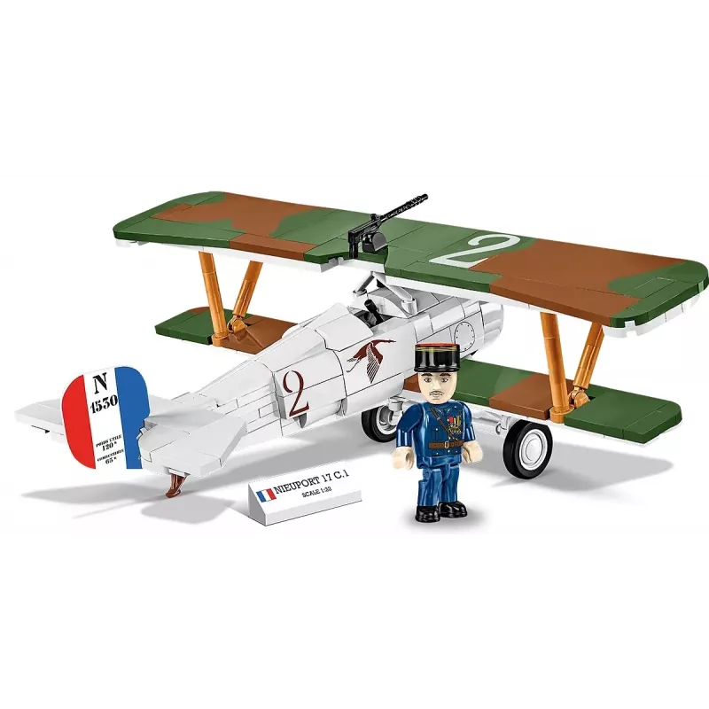 Construction Set Cobi Blocks Nieuport 17 C.1 277 pcs — Model Aircraft Kit, Collectible Brick Set