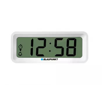 Alarm clock BLAUPUNKT CL04WH multifunction watch, white — thermometer, calendar, snooze, 88×37×21 mm