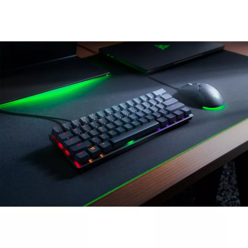 Huntsman Mini, Gaming Keyboard black, DE-Layout, Razer Linear Optical (Red)