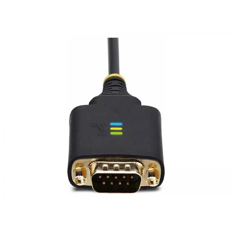 StarTech.com 13ft (4m) 2-Port USB to Serial Adapter Cable, Interchangeable DB9 Screws/Nuts, COM Retention, USB-A to DB9 RS232, FTDI, Level-4 ESD Protection, Windows/macOS/ChromeOS/Linux - Rugged TPE Construction