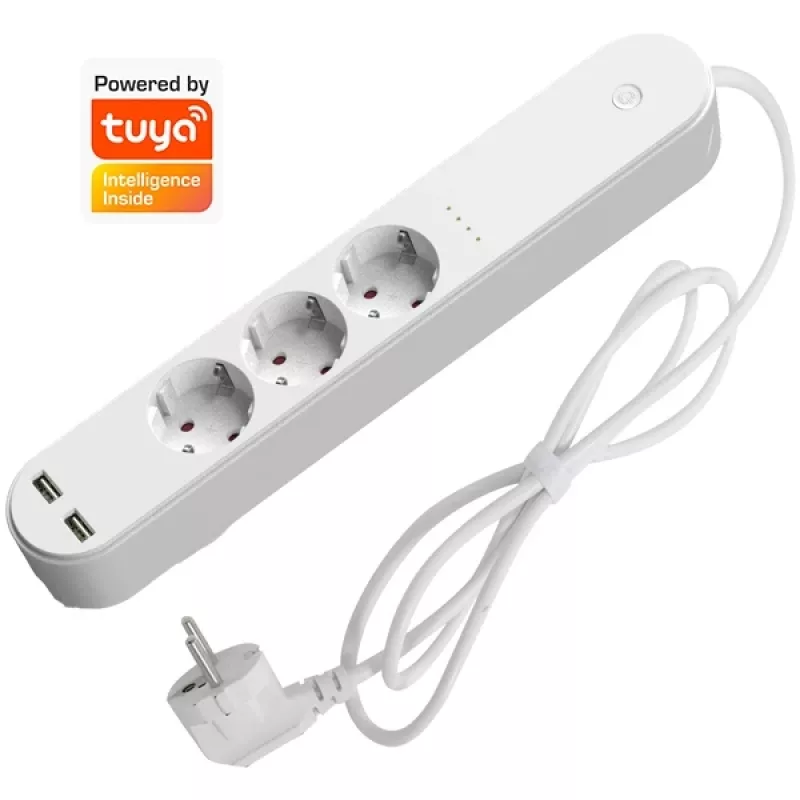 Smart power strip Denver SHP-310U 3 AC outlets Type F 3680 W