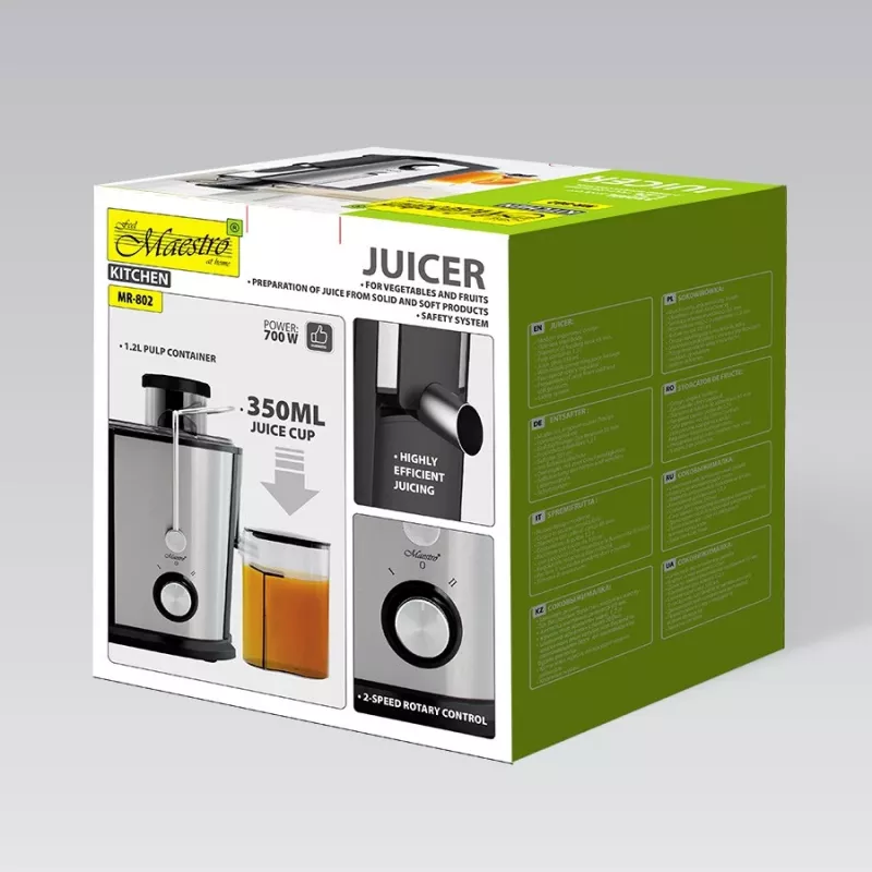 Maestro MR-802 juicer, 700 W, black/silver