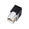RJ45 Wire Connector Alantec MB001, straight female, gold-plated contacts, AWG 22/24, 568 A, thermoplastic, black/white