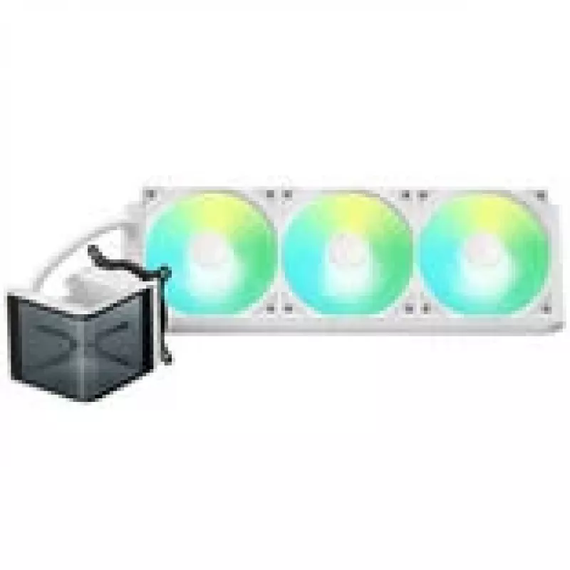 Lian Li O11 Vision Compact + TRYX PANORAMA SE ARGB Complete Liquid Cooling - White, 360mm