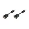 DIGITUS - DVI-Cable - Dual Link - DVI-D (M) - DVI-D (M) - 5,0m - Moulded, Thumbscrews - Black (AK-320101-050-S)