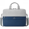 Laptop bag Rivacase Prater for 10.1 inch–14 inch laptops, Grey/Dark Blue