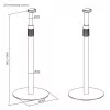 Floor stand MACLEAN MC-496 for Sonos Era 100 and 300, adjustable height 682–1068 mm