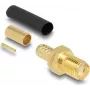 RF coaxial SMA female crimp connector DELOCK for LMR200 with heat-shrink tube