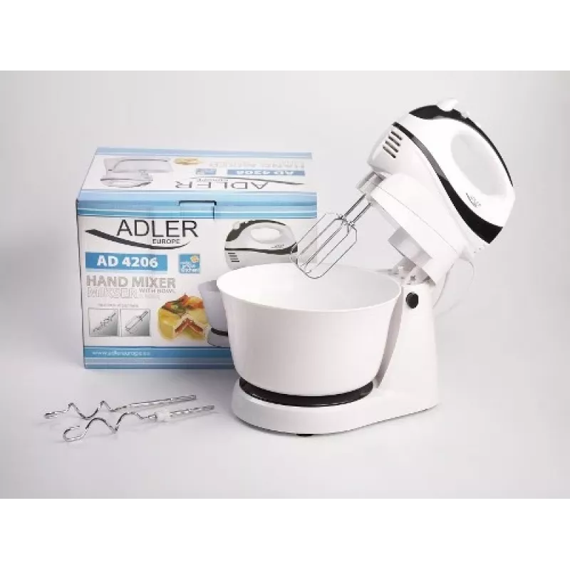 Adler AD 4206 Stand mixer Black,White 300 W