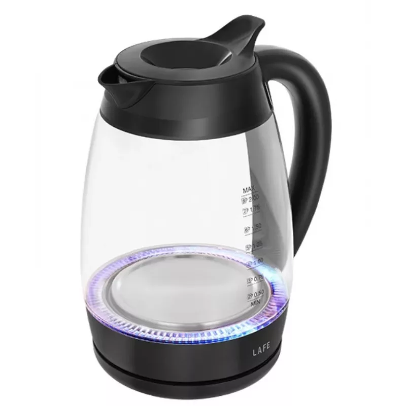 Lafe Essential XL CEG016 glass electric kettle, 2 L, 2200 W, black
