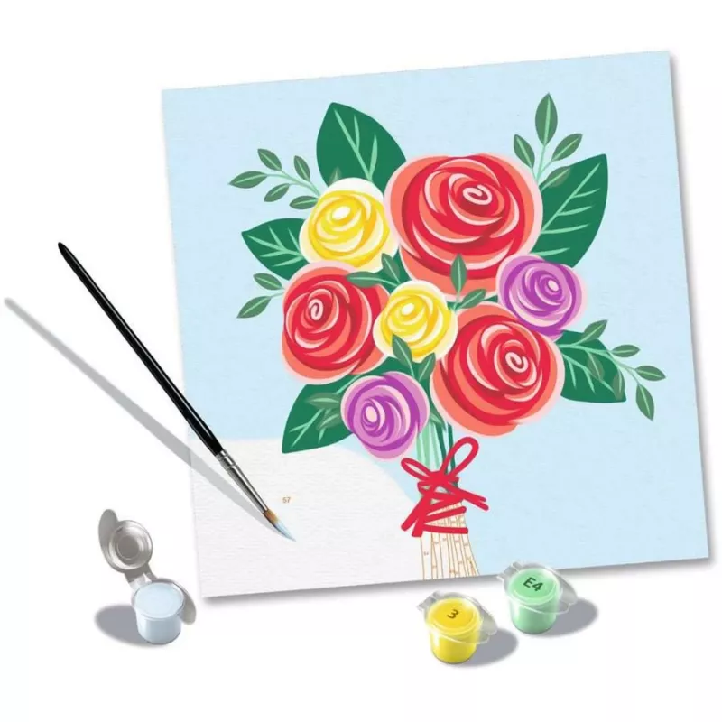 Ravensburger painting set CreArt – Bouquet of Roses, paint-by-numbers kit (model 25520)