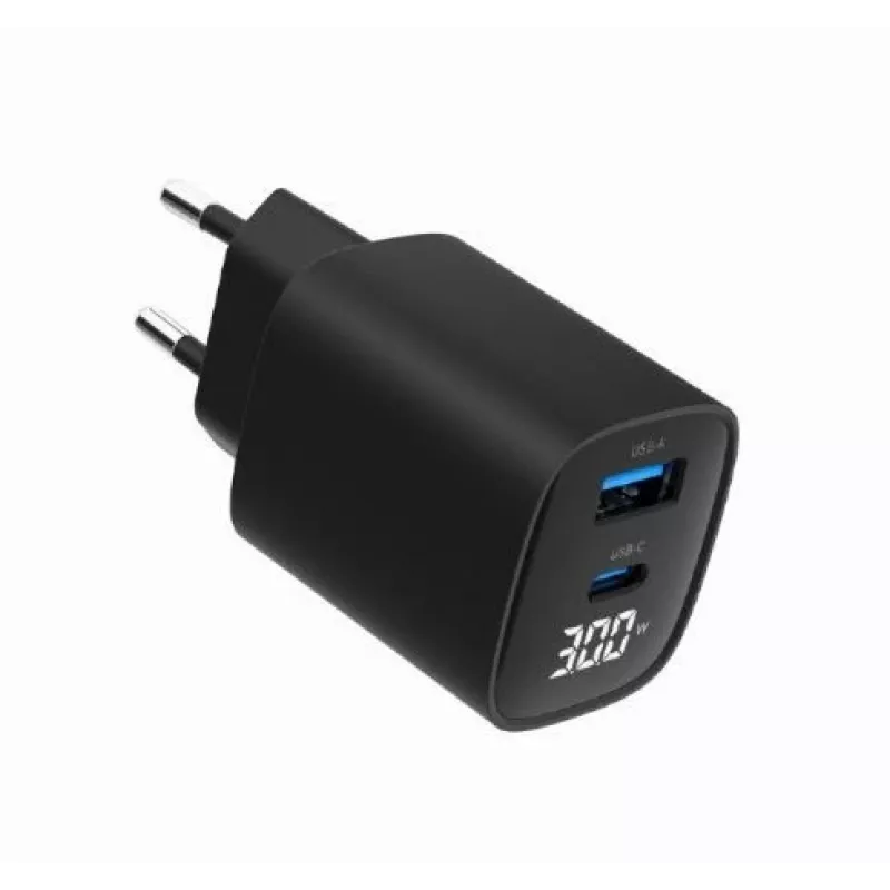 Mobile device charger Gembird TA-UC-PDQC30LCD-BK-01 Fast charging Black