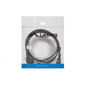 Power cable LANBERG CA-C13C-11CC-0018-BK — 1.8 m, C13 coupler to CEE7/7, angled C13