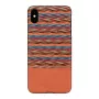 Phone case man and wood for iPhone XS Max — brown check with black trim