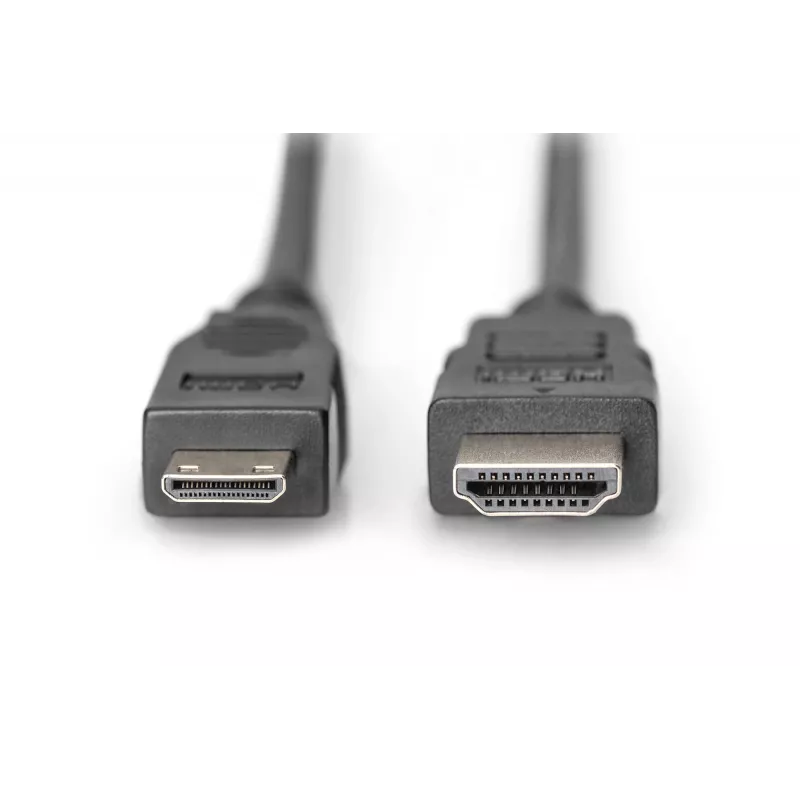 Digitus ASSMANN - Video- / Audio Cable - HDMI - 30 AWG - Mini-HDMI, 19-pin (M) - HDMI, 19-pin (M) - 3 m - Double Insulation - Black (AK-330106-030-S)