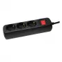 Power Extension LogiLink LPS206B 1.4 m 3 AC Outlet Black
