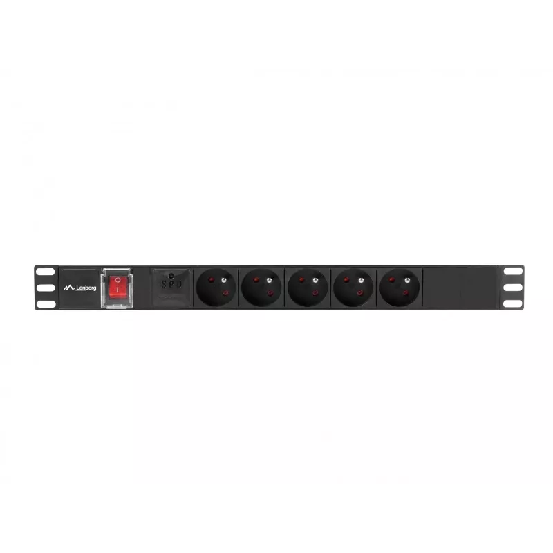Lanberg PDU-05E-0200-IEC-BK power distribution unit (PDU) 5 AC outlet(s) 1U Black