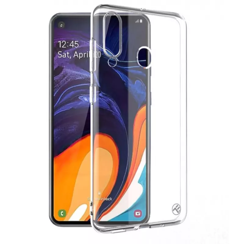 Protective Silicone Cover Tellur for Samsung Galaxy A60, Transparent