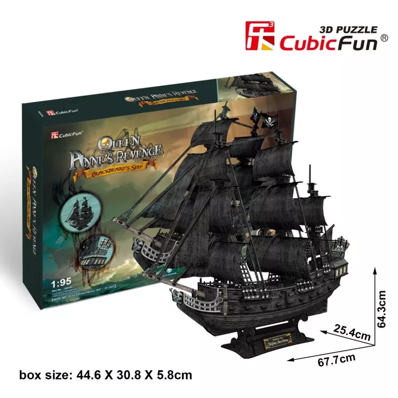 PUZZLE 3D Large set of pirate ships Queen Revenge