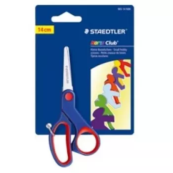 Scissors Staedtler Noris Club 965 single-blade, stainless steel blades 14 cm, blue/red