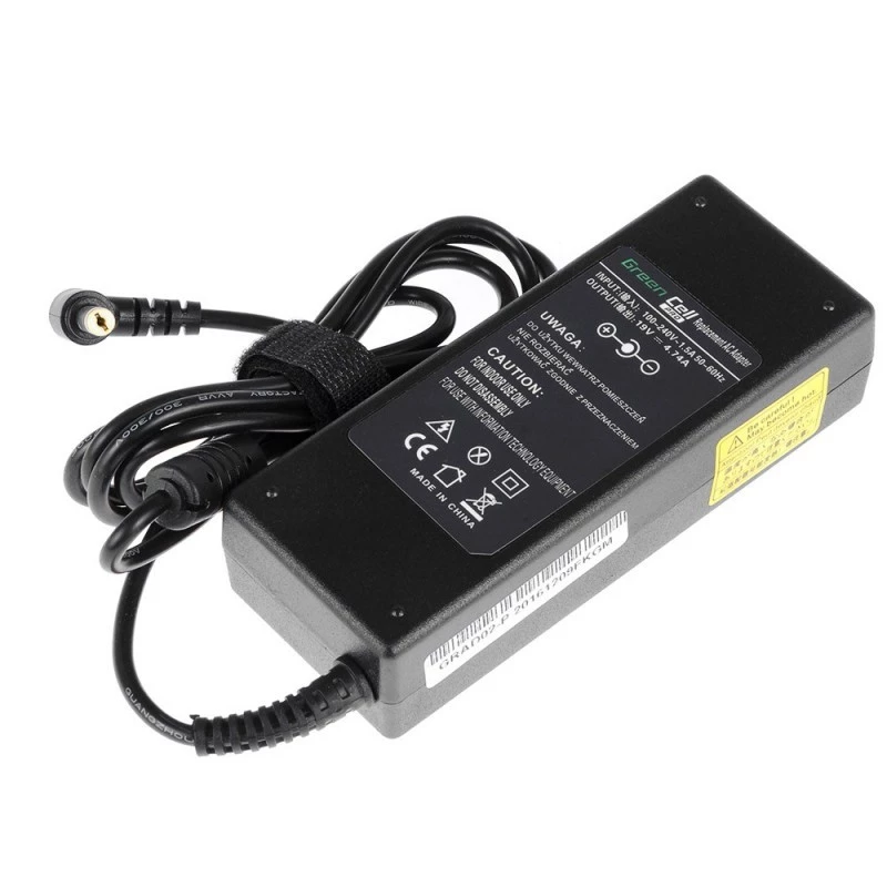 Laptop Power Adapter Green Cell AD02P 90W 19V 4.74A AC-to-DC Indoor Black