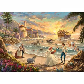 Thomas Kinkade Studios: Disney Dreams Collection - The Little Mermaid Celebration of Love, Puzzle 1000 Pieces