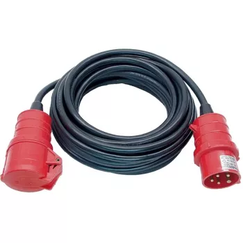 brennenstuhl H07RN-F 5G2.5 - Power Extension Cable - IEC 60309 16A (F) to IEC 60309 16A (M) - AC 400 V - 25.0m - Black (1167720)