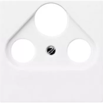 JUNG A 561 PLSAT WW Cover Plate for SAT/TV/Radio Socket, Alpine White, Duroplast
