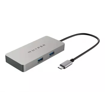 HYPER HDMB2 interface hub USB 3.2 Gen 1 (3.1 Gen 1) Type-C 5000 Mbit/s Stainless steel