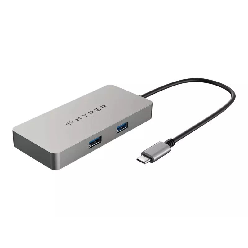 HYPER HDMB2 interface hub USB 3.2 Gen 1 (3.1 Gen 1) Type-C 5000 Mbit/s Stainless steel