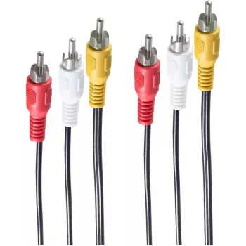 Video cable adapter ShiverPeaks BS90024-10 10m 3 x RCA