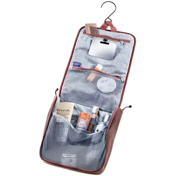 Toiletry Bag DEUTER Wash Center II — travel wash kit, color caspia/raisin