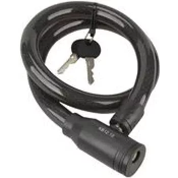 Cable lock FISCHER 85846, 800 mm length, black, flexible security cable for bikes and scooters
