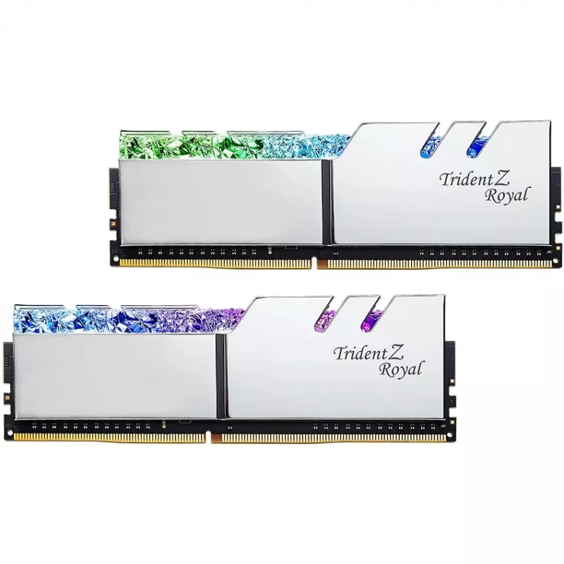 DIMM 64 GB DDR4-3600 (4x 16 GB) Quad-Kit, Memory Silver, F4-3600C16Q-64GTRSC, Trident Z Royal, INTEL XMP
