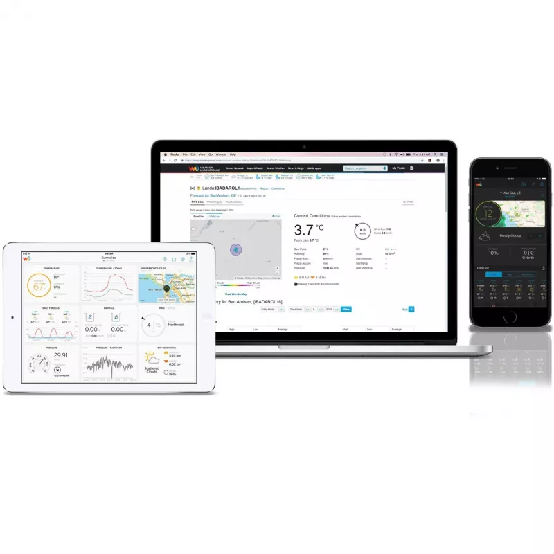 Bresser Optics 7002580 digital weather station Black AC Wi-Fi
