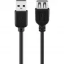 Wentronic Goobay USB 2.0 Hi-Speed Extension Cable, Black, 5 m - USB 2.0-Plug (Type A) > USB 2.0-Socket (Type A) (68905)
