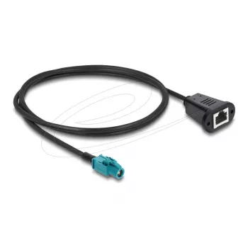 Coaxial cable DELOCK 90700 — 1 m, HSD Z to RJ-45, black/blue