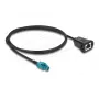 Coaxial cable DELOCK 90700 — 1 m, HSD Z to RJ-45, black/blue